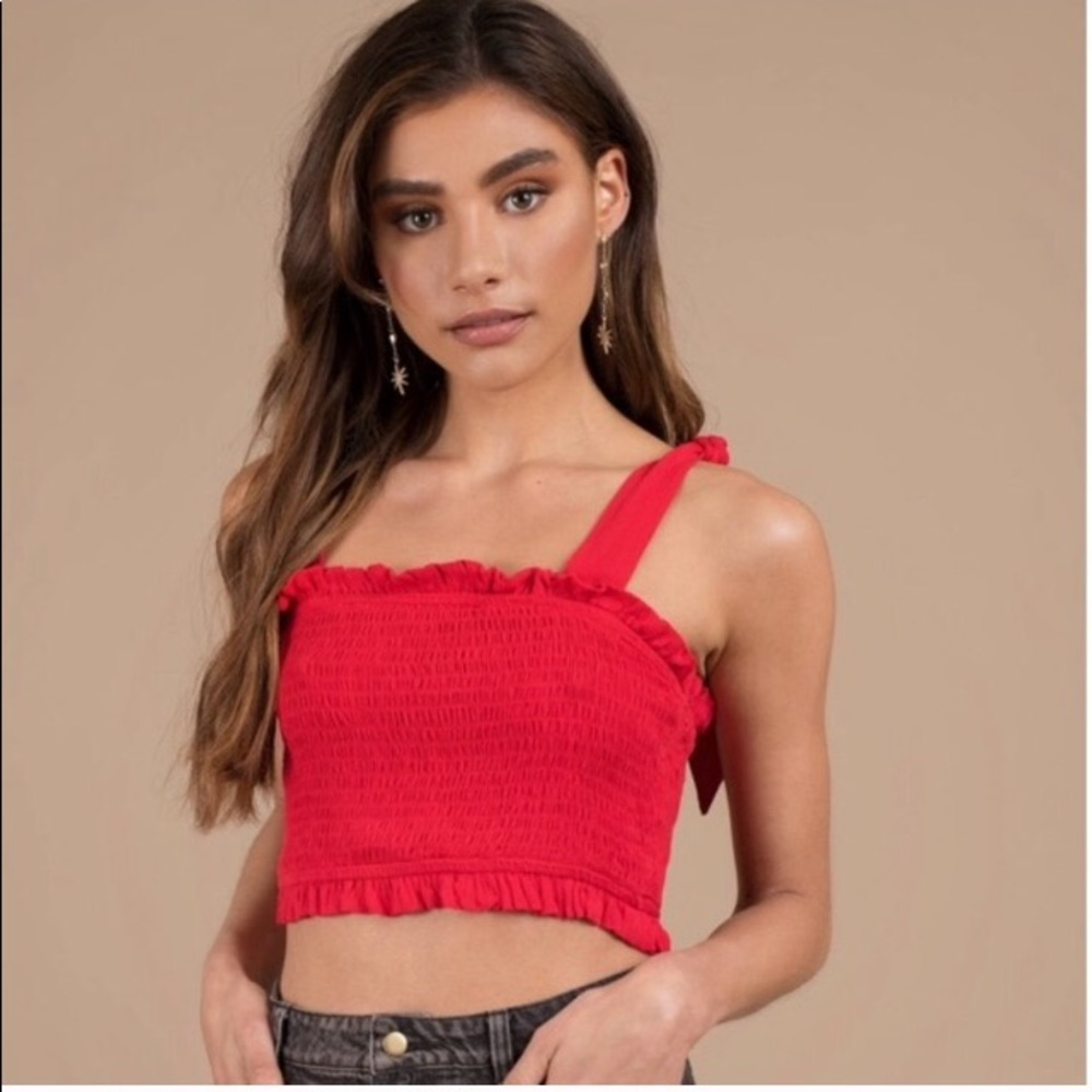 ⚰️ || cabbage fluffed red cropped top